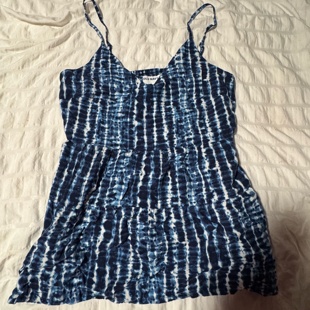 Old Navy Navy Blue Tie-Dye Camisole